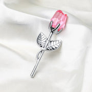 Valentines Day Gift Crystal Glass Rose Artificial Flower Valentines Day for Girlfriend