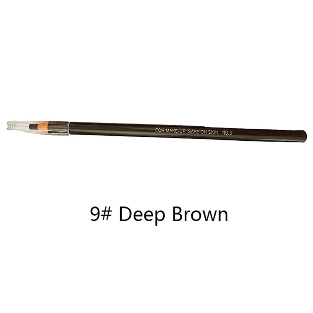 Eyebrow Pencil Makeup Enhancers Black Brown Eye Brow Pen Pull Wire Microblade