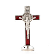Fashion Luxury Big and Small Cross Jesus Crystal Statue Figurine Xmas Ornament