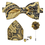 Wedding Bow Tie for Men Classic Red Pre-tied Bowtie Gift Set