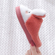 Cute Rabbit Soft Slippers For Kids Girl Winter Warm Cotton Children