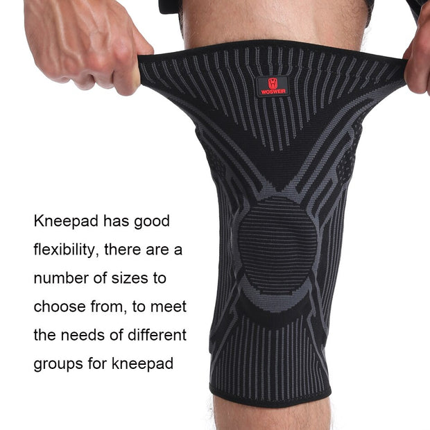 Ride Force 1/2PCS Silicon Padded Basketball Knee Pads Patella Brace Kneepad