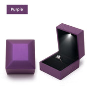 Luxury LED Light Proposal Engagement Ring Boxes Jewelry Gift Box