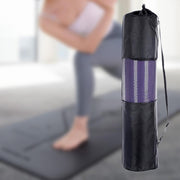1 PCS Yoga Mat Bag Exercise Fitness Carrier Nylon Mesh Center Adjustable Strap