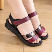 Open Toe Breathable Slippers Ladies Antiskid Mother Shoes
