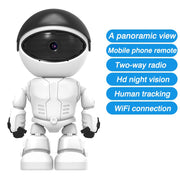 1080P Robot IP Camera WiFi Two-way Audio Surveillance 360° Night Vision Security Camera