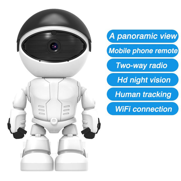 1080P Robot IP Camera WiFi Two-way Audio Surveillance 360° Night Vision Security Camera