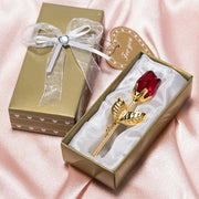 Valentines Day Gift Crystal Glass Rose Artificial Flower Valentines Day for Girlfriend