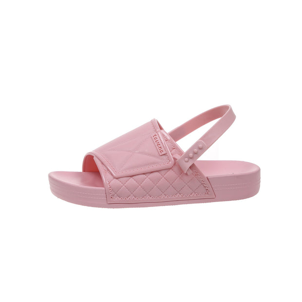 Solid PVC Children Sandals Shoes 2022 Summer Waterproof Flats