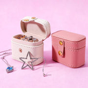 6.5*4*5.5 CM Mini Jewelry Storage Box PU Leather Portable Earring Ring Box