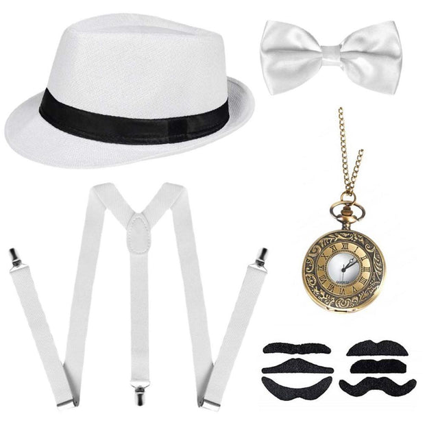 1920s Party Clothing Great Gatsby Gangster Costume Accessories Set