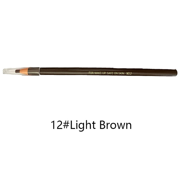 Eyebrow Pencil Makeup Enhancers Black Brown Eye Brow Pen Pull Wire Microblade