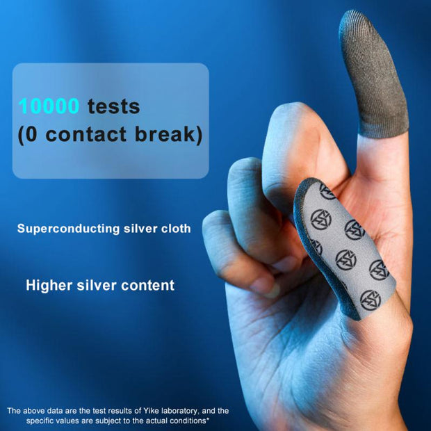 1 Pair Mobile Phone Gaming Finger Cover Sweat-Proof Non-slip Fingertip Gloves