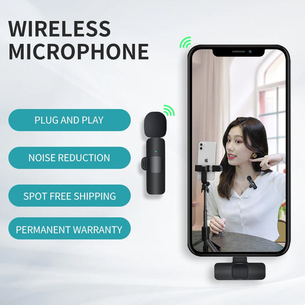 K9 Wireless Lavalier Microphone Studio Gaming for iPhone Type-C