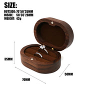 Retro Wedding Wooden Ring Box Necklace Ring Earrings Storage Box Wooden
