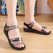 Open Toe Breathable Slippers Ladies Antiskid Mother Shoes