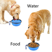 350ML/1000ML Foldable Silicone Pet Bowl Portable Puppy Food Container