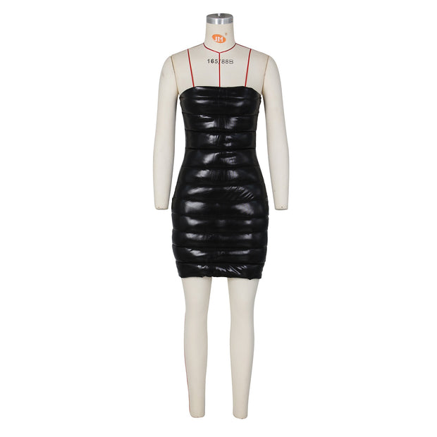 Perl Sparkling Silver Crystals Dress for Women