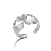 Open Toe Ring Set Adjustable Rings For Women Girls Cute Arrow Heart