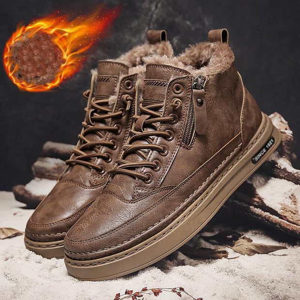 Men Boots Winter Cotton Shoes High-top Fashion Casual Shoes