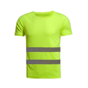 Men Reflective Safety T-Shirt Short Sleeve High Visibility Tees Tops Safe Gear For Construction Site