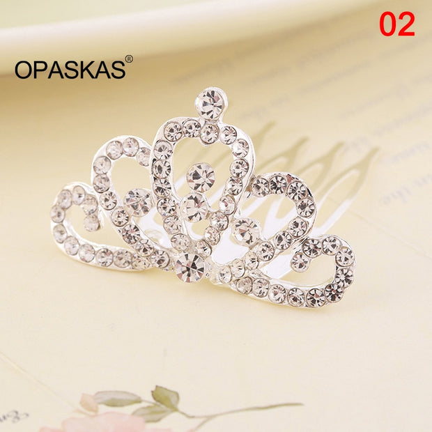 Mini Tiara Hair Combs Princess Crown Wedding Hair Accessories For Girls Fairy