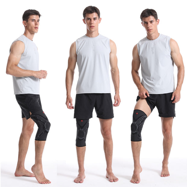 Ride Force 1/2PCS Silicon Padded Basketball Knee Pads Patella Brace Kneepad