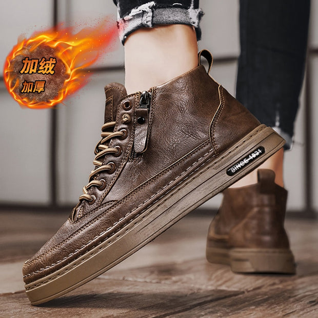 Men Boots Winter Cotton Shoes High-top Fashion Casual Shoes