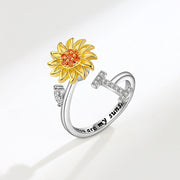 You Are My Sunshine Spinner Sunflowe Rings For Women Fidget Anti Stress