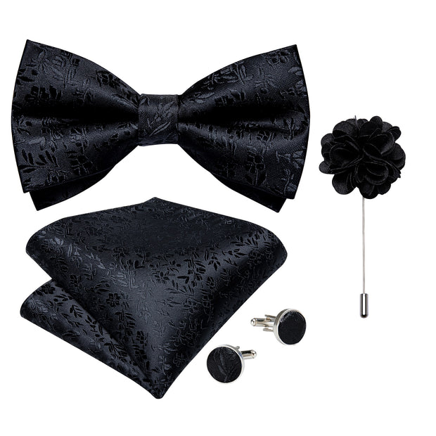 Wedding Bow Tie for Men Classic Red Pre-tied Bowtie Gift Set
