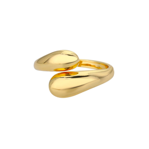 Irregular Rings For Women Stainless Steel Open Adjustable Couple Ring
