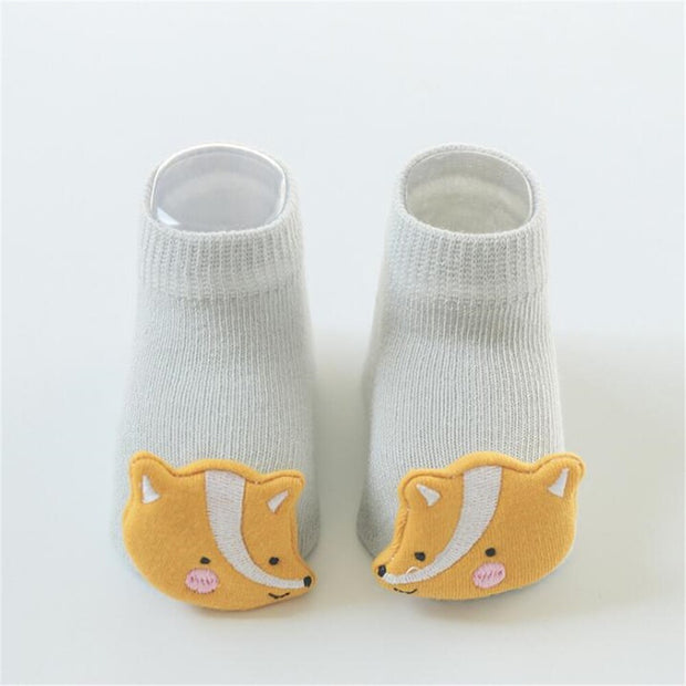 Baby Cotton Socks Cartoon Animal Newborn Socks Anti Slip Floor Socks