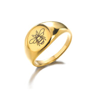 Stainless Steel Mens women Ring Cool Punk Simple Square Vintage Jewelry