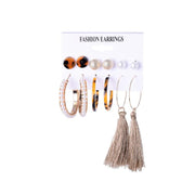 Drop Earrings Set Women Bohemian Butterfly Pearl Star Dangle Earrings 2022
