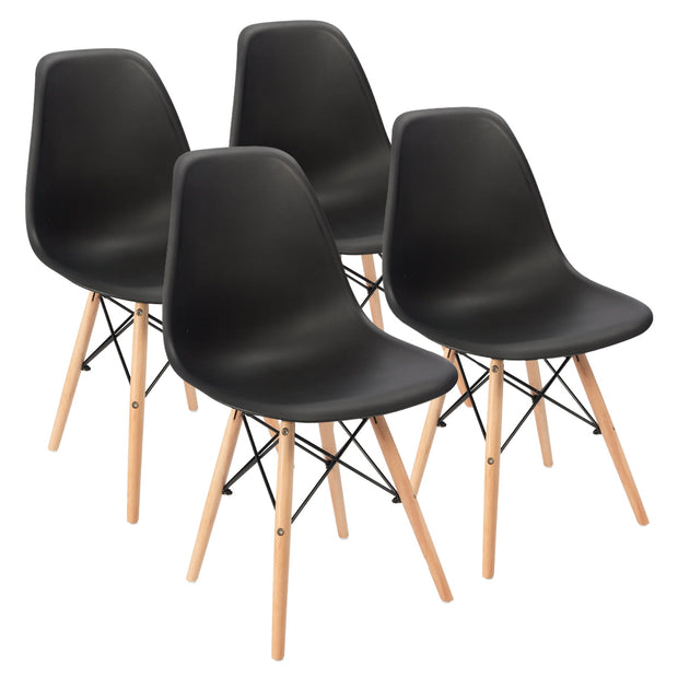 Pre-Assembled Mid Century Modern Dining Chairs, Set of 4