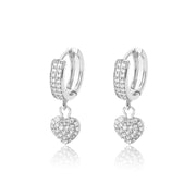 Heart Earrings For Women Girl Stainless Steel Vintage Love Heart