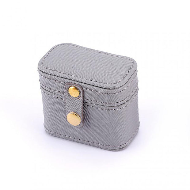 6.5*4*5.5 CM Mini Jewelry Storage Box PU Leather Portable Earring Ring Box