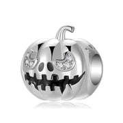 Halloween Theme Pendants Charms Evil Pumpkin Bat Skull 925 Sterling Silver