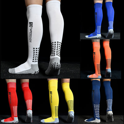 Non-Slip Soccer Socks Breathable Knee High Towel Bottom Cycling Hiking Sports Training