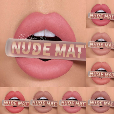 Matte Liquid Lipstick Nude Creamy Lip Glaze Long Lasting Nude Lip Gloss