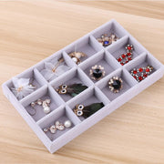 Jewelry Box Fashion Velvet Earrings Necklace Ring Jewelry Organizer Case for drawer