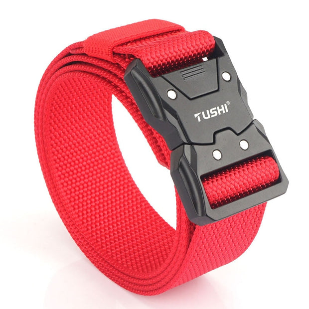 New Tactical Belt Quick Release Alloy Buckle Soft Nylon