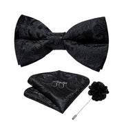Wedding Bow Tie for Men Classic Red Pre-tied Bowtie Gift Set