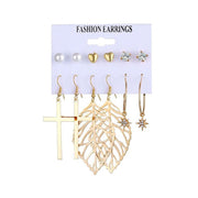 Drop Earrings Set Women Bohemian Butterfly Pearl Star Dangle Earrings 2022