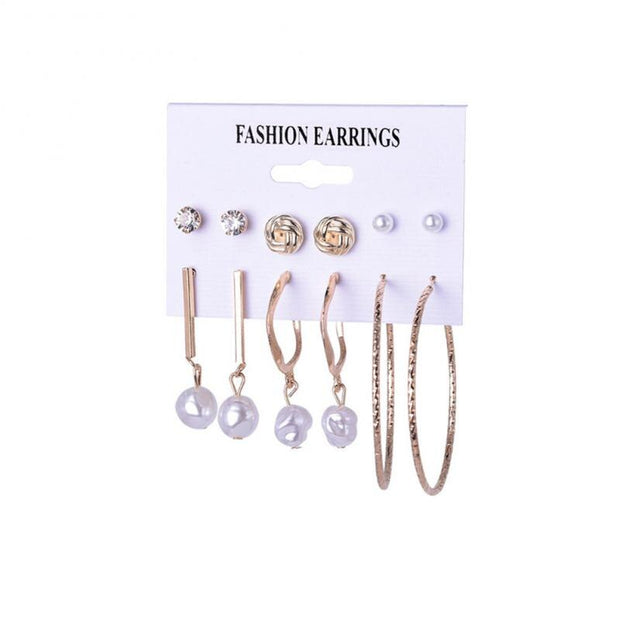 Drop Earrings Set Women Bohemian Butterfly Pearl Star Dangle Earrings 2022