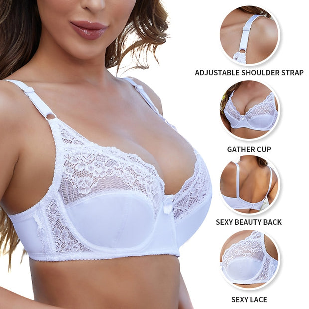 Women Bras Fashion Sexy Lace Bra Push Up Plus Size