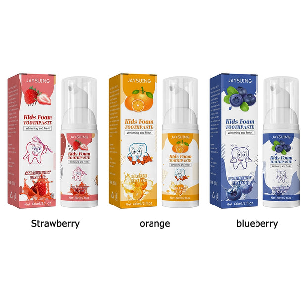 Kids Foam Toothpaste Prevent Tooth Decay Protect Gums Stain Removal