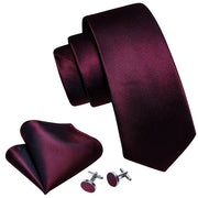 3PC Fashion Luxury Dark Floral 100% Silk Tie Gifts For Men Suit