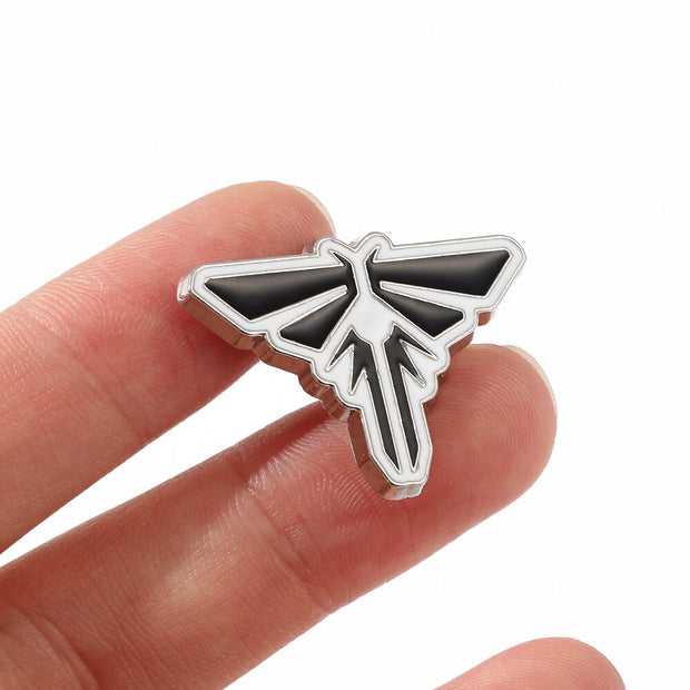 The Last Of Us Brooch Game Logo Black And White Lapel Pin Badge