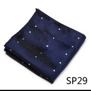 Classic 126 Many Color  Silk Pocket Square Male Brown Polka dot